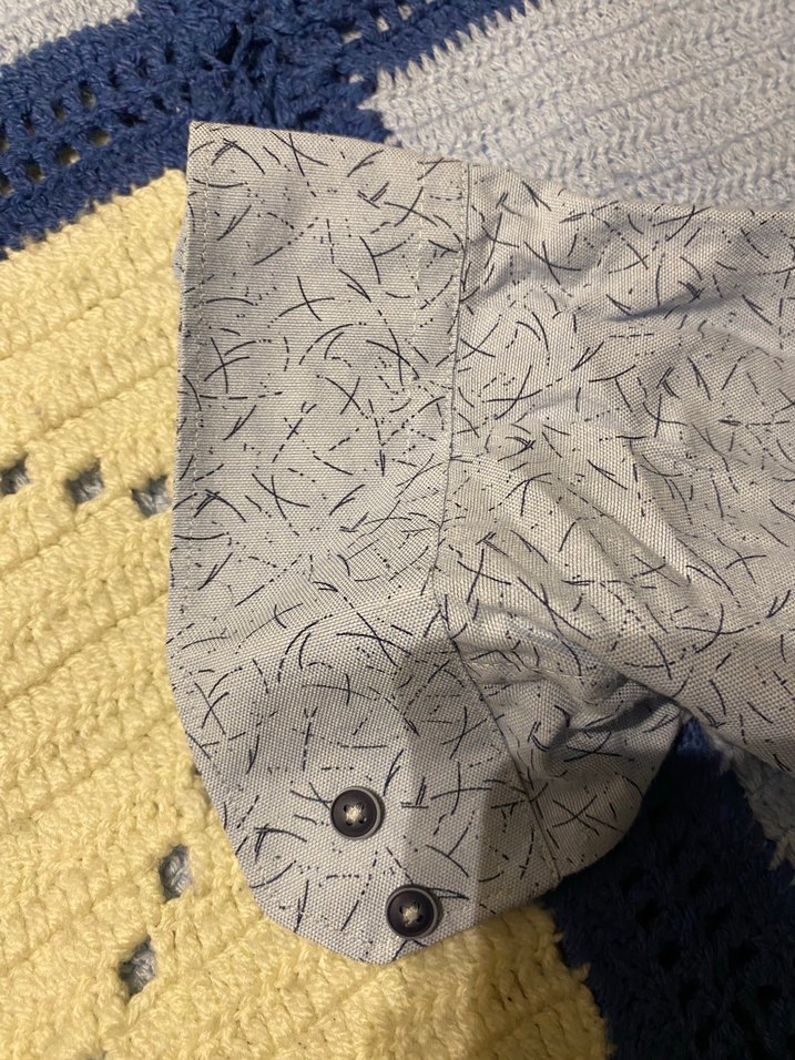 Açık Mavi Desenli Gömlek  XXL Beden  Günlük/Smart Casual - Görsel 4