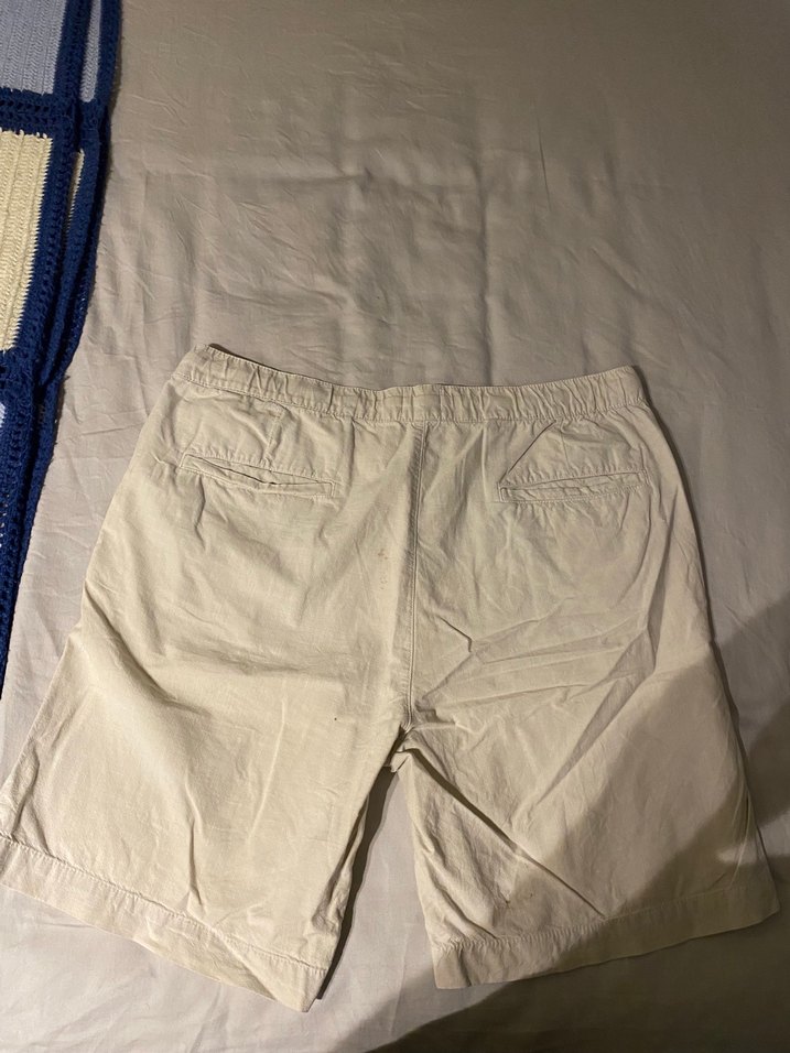 Bej Keten-Style Şort  L Beden  Cepli - Görsel 4