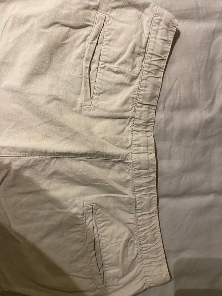 Bej Keten-Style Şort  L Beden  Cepli - Görsel 5