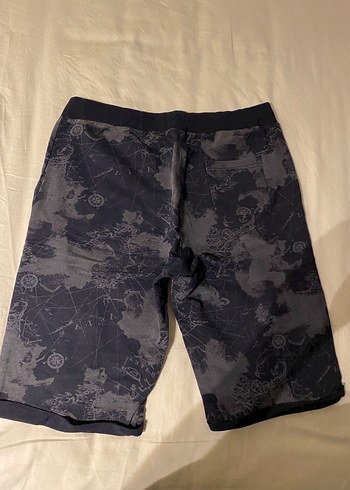 Siyah Desenli Spor Şort  L Beden  Cepli - Görsel 2