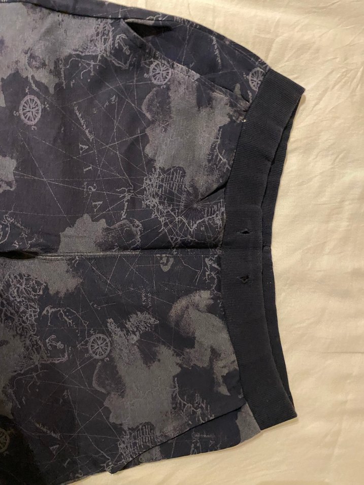 Siyah Desenli Spor Şort  L Beden  Cepli - Görsel 3