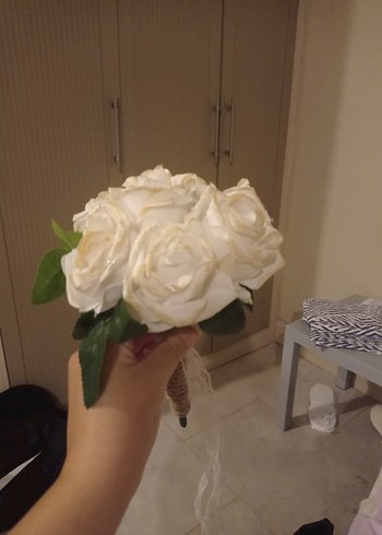 Beyaz Straplez A Kesim Vintage Gelinlik - Görsel 7