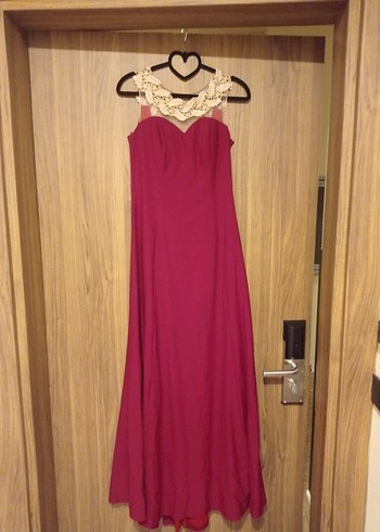 Dantel Detaylı Bordo Uzun Bohem Kadın Elbise - Görsel 6