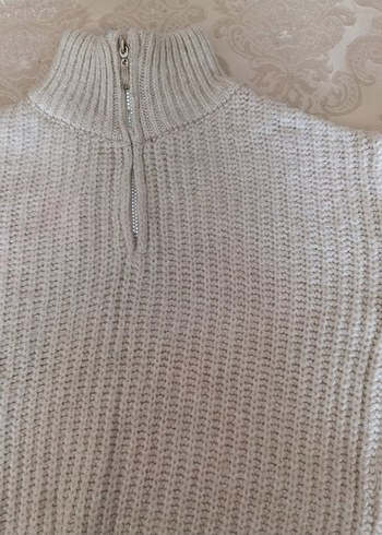 Fermuarlı Örgü Kadın Kazak - Görsel 3