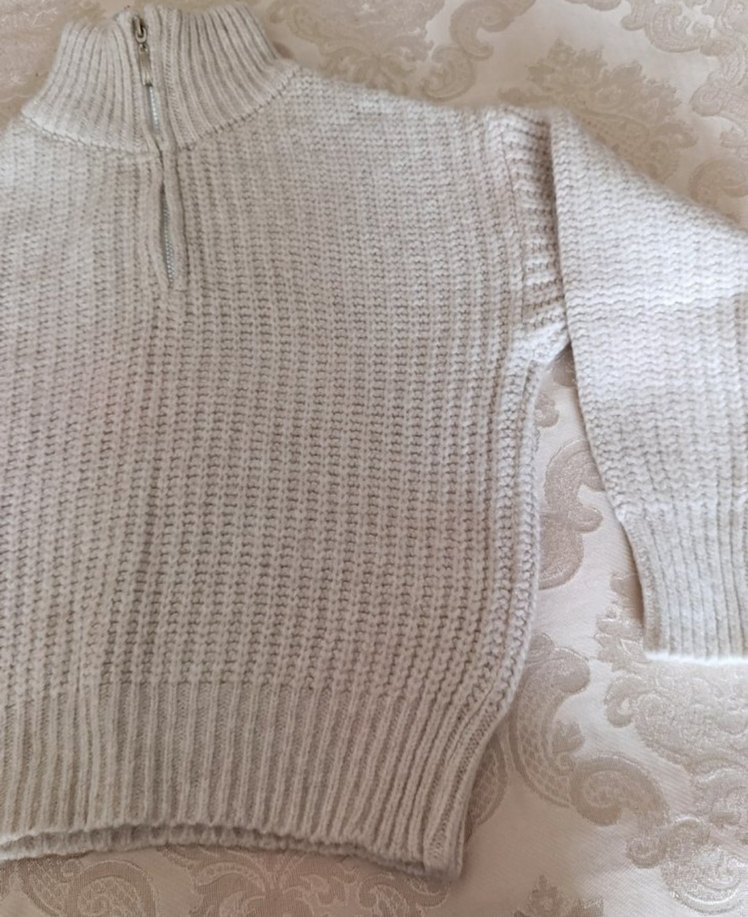 Fermuarlı Örgü Kadın Kazak - Görsel 4