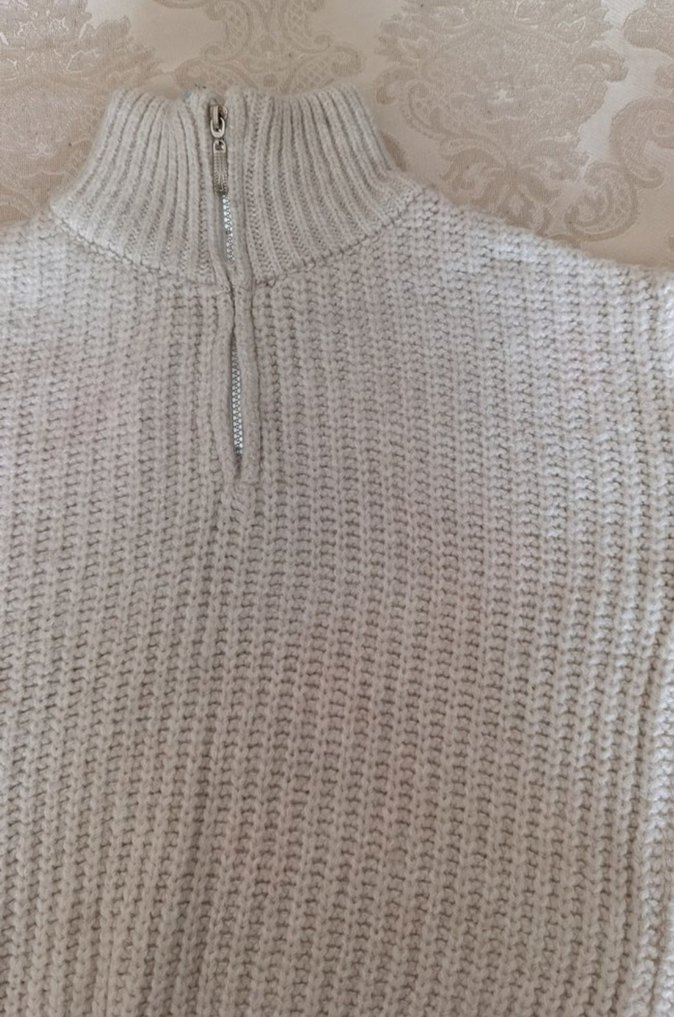 Fermuarlı Örgü Kadın Kazak - Görsel 3