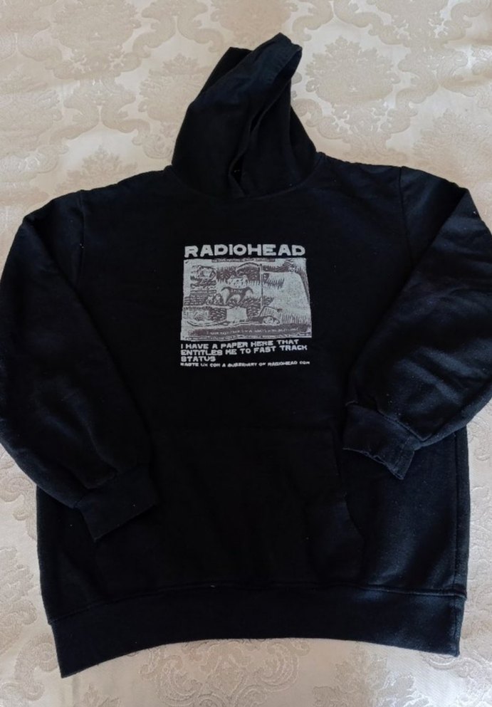 Siyah Kapüşonlu Baskılı Sweatshirt - Görsel 4