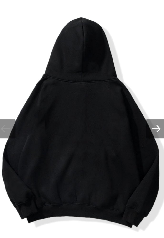 Siyah Kapüşonlu Baskılı Sweatshirt - Görsel 3