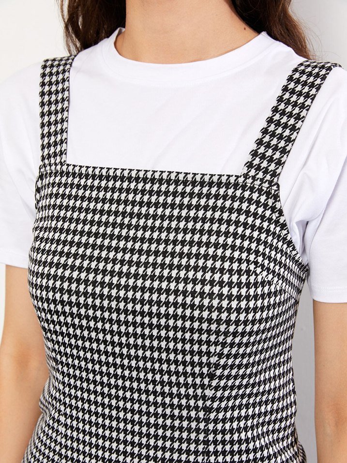 Ekose Desenli Salopet - Görsel 4