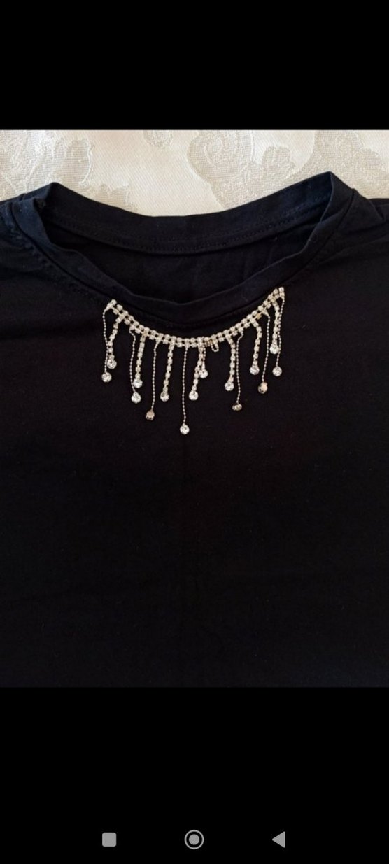 Siyah Crop Tişört - Görsel 4