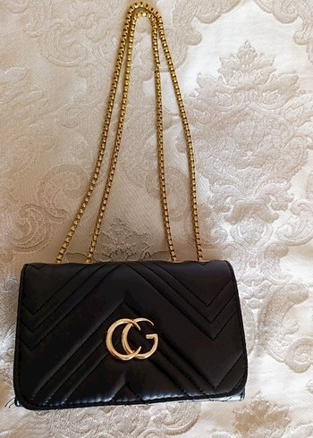 Siyah Deri Zincir Detaylı Kadın Çanta - Görsel 5