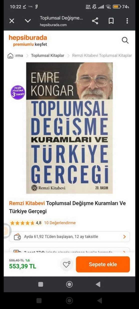 Emre Kongar - Toplumsal Değişme Kuramları ve Türkiye Gerçeği - Görsel 5