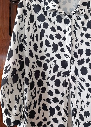 Leopar Desenli Kadın Gömlek - Görsel 4