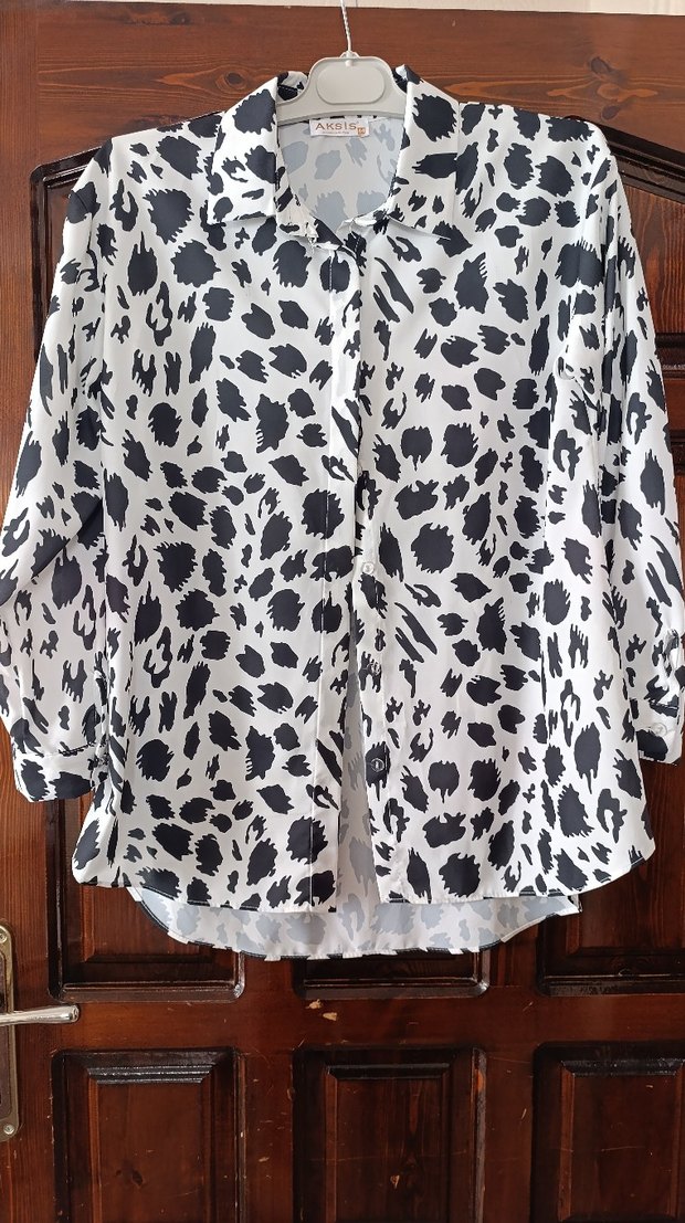 Leopar Desenli Kadın Gömlek - Görsel 2
