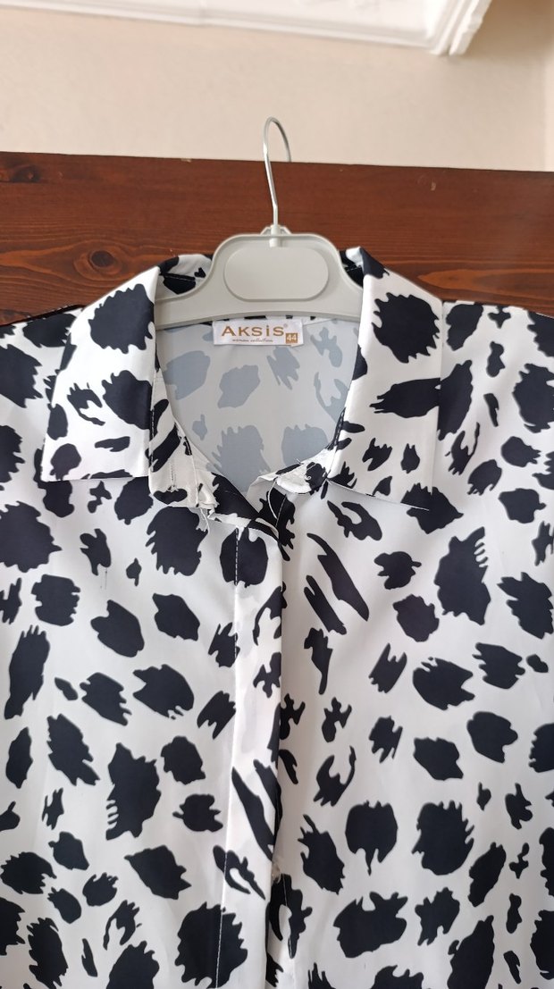 Leopar Desenli Kadın Gömlek - Görsel 3