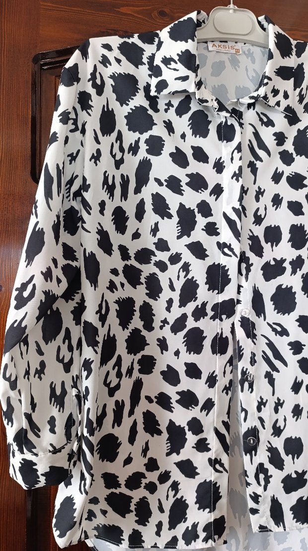 Leopar Desenli Kadın Gömlek - Görsel 4