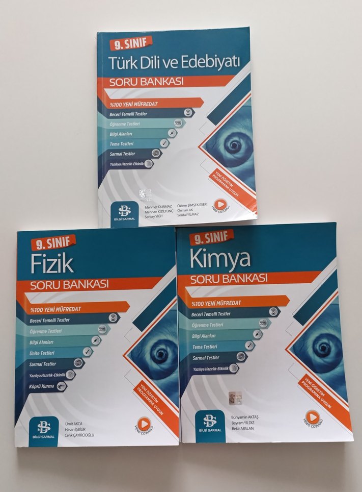 9. Sınıf Kimya, Fizik, Türk Dil Edebiyatı Soru Bankası Seti - Görsel 2