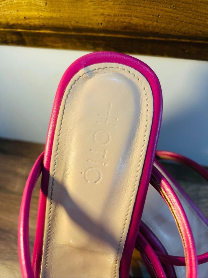 Pembe Topuklu Kadın Sandalet - Görsel 5