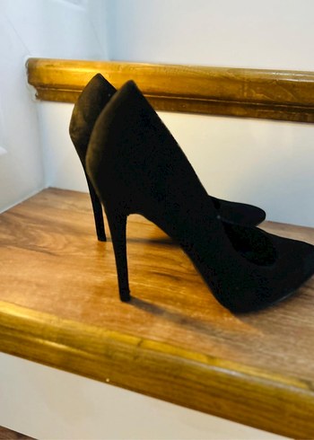 Siyah Tokalı Stiletto Topuklu Kadın Ayakkabı - Görsel 3