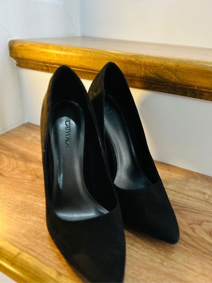 Siyah Tokalı Stiletto Topuklu Kadın Ayakkabı - Görsel 2