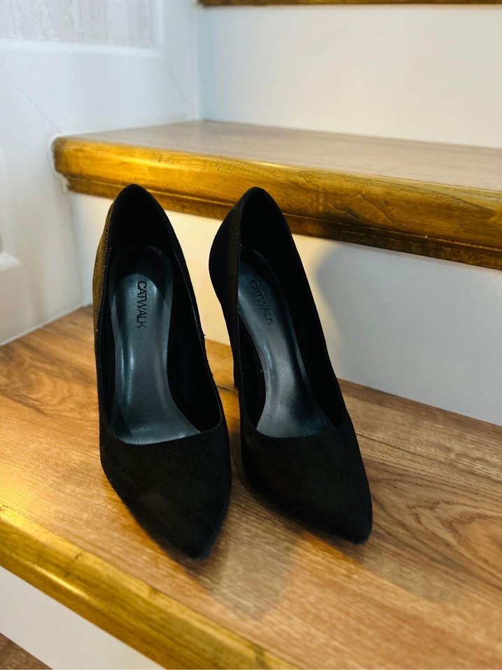 Siyah Tokalı Stiletto Topuklu Kadın Ayakkabı - Görsel 4