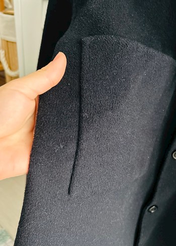 Gri Düğmeli Midi Erkek Yün Ceket - Görsel 5