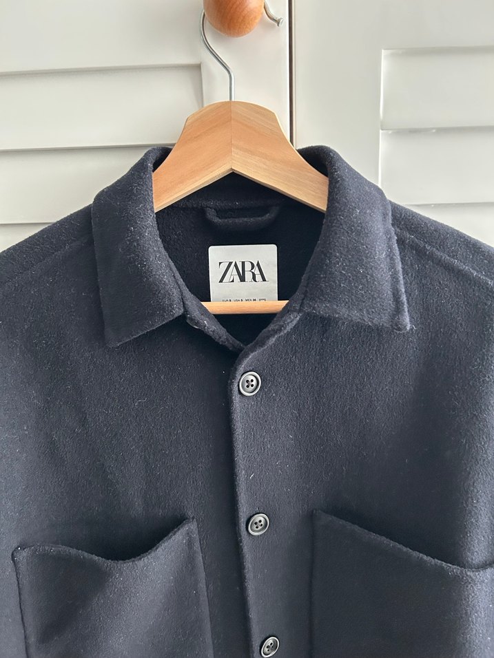 Gri Düğmeli Midi Erkek Yün Ceket - Görsel 2