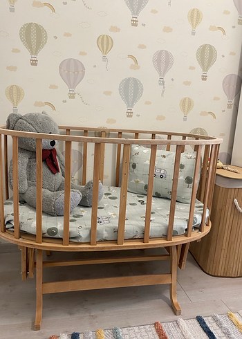 Ahşap Bebek Beşiği - Görsel 4