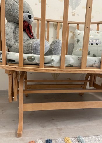 Ahşap Bebek Beşiği - Görsel 5