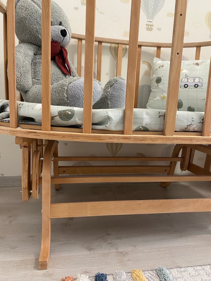 Ahşap Bebek Beşiği - Görsel 5