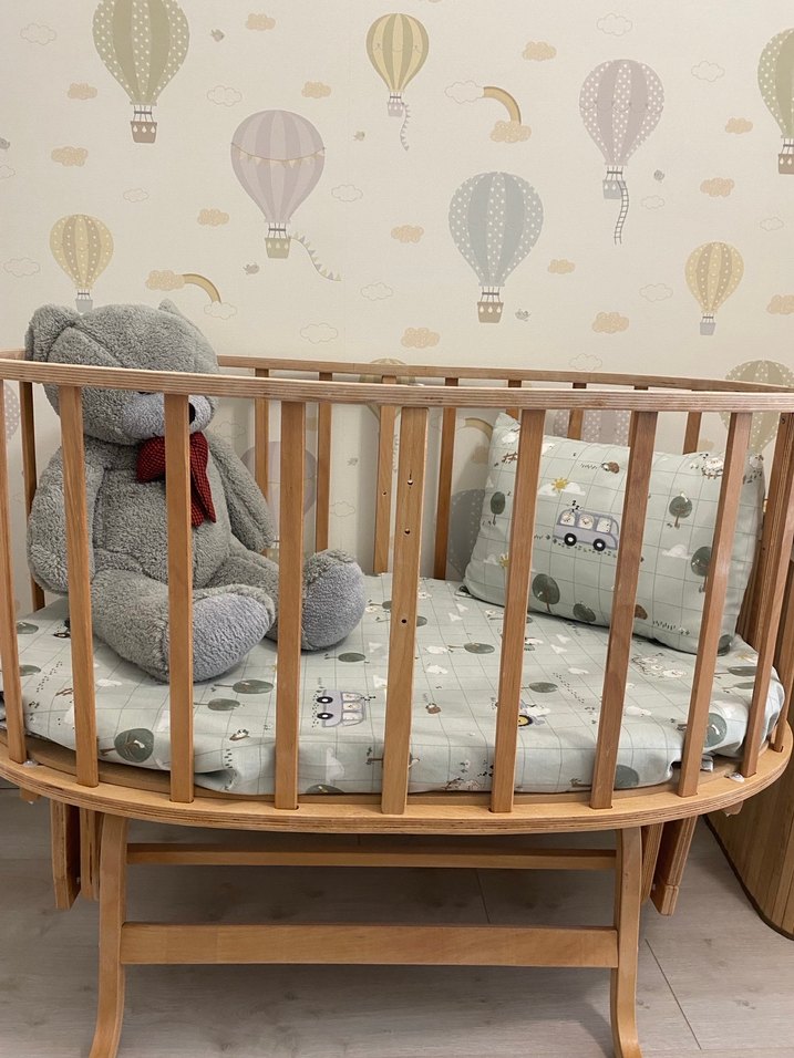 Ahşap Bebek Beşiği - Görsel 3