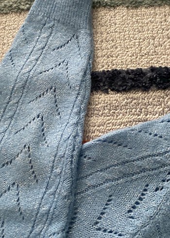 Mavi Bohem Örgü Kadın Kazak - Görsel 3