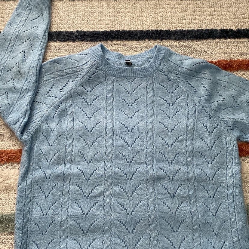 Mavi Bohem Örgü Kadın Kazak - Görsel 2