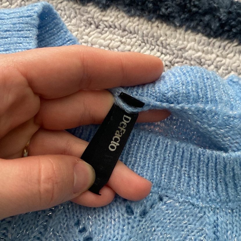 Mavi Bohem Örgü Kadın Kazak - Görsel 4