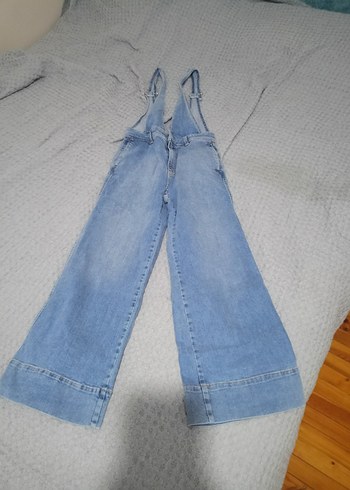 Kadın Geniş Paça Midi Kot tulum