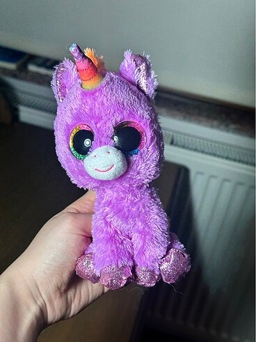 Diğer Ty Beanie Boos peluş mor unicorn