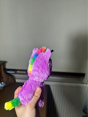  Beden Renk Ty Beanie Boos peluş mor unicorn
