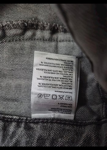 48 Beden gri Renk Gri Kadın Denim Midi Boy Pantolon