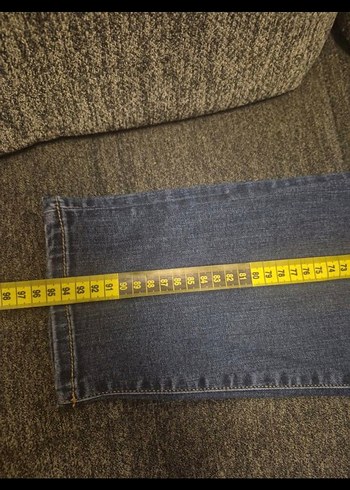 34 Beden Büyük Beden Mavi Kadın Regular Fit Midi Kot Pantolon