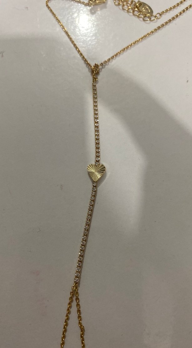 Altın Renkli Minimalist Zincirli Kadın El Zinciri - Görsel 2