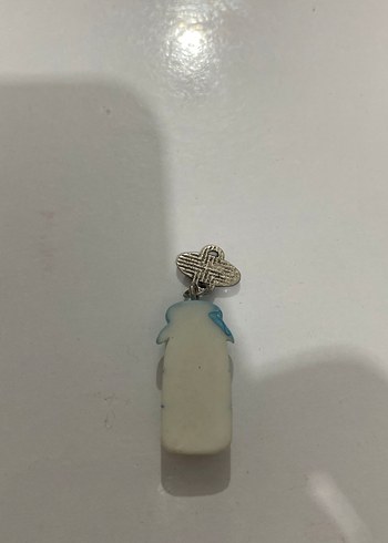 Turkuaz Bebek Biberonu Figürlü kolye ucu - Görsel 2