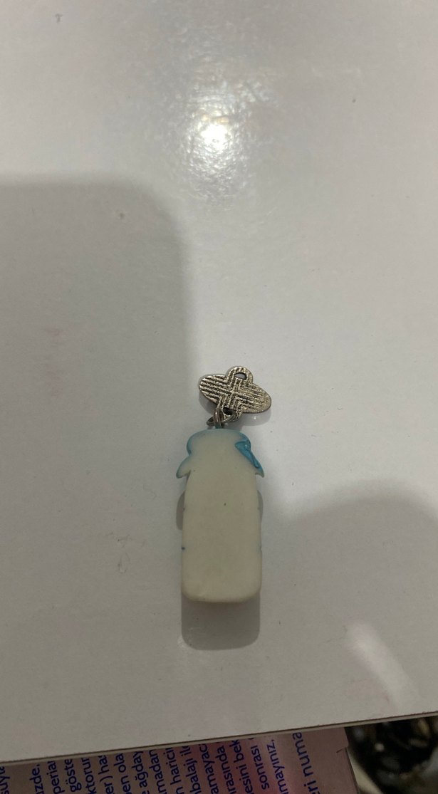 Turkuaz Bebek Biberonu Figürlü kolye ucu - Görsel 2