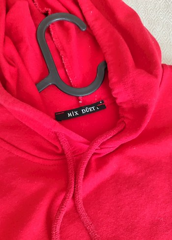Diğer Kadın Kırmızı Kapüşonlu Sweatshirt