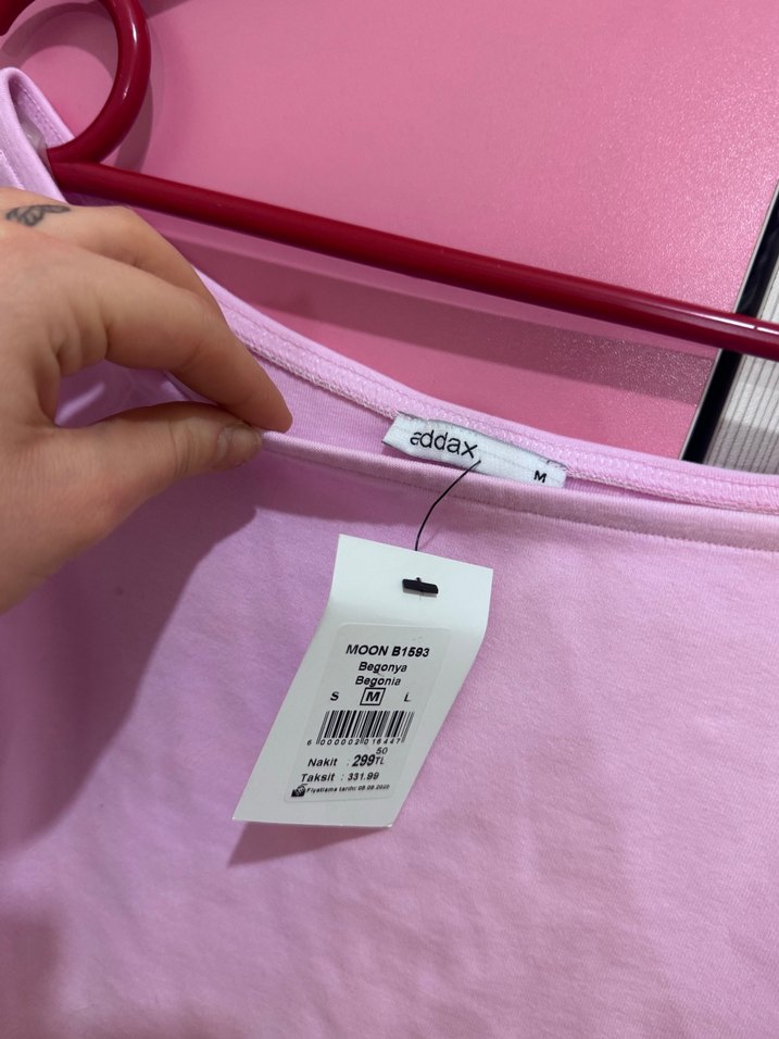 Pembe Uzun Kollu Crop Top - Görsel 3