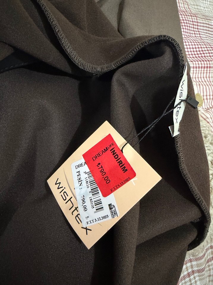 Kahverengi Kemerli Kadın Panço - Görsel 4