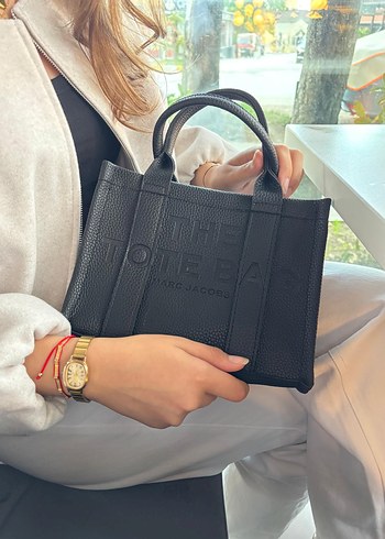 Siyah Deri Kadın Omuz Çantası tote bag