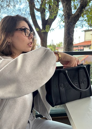 Beden siyah Renk Siyah Deri Kadın Omuz Çantası tote bag