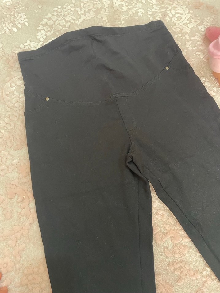 Siyah Yüksek Bel Hamile Taytı - Görsel 2