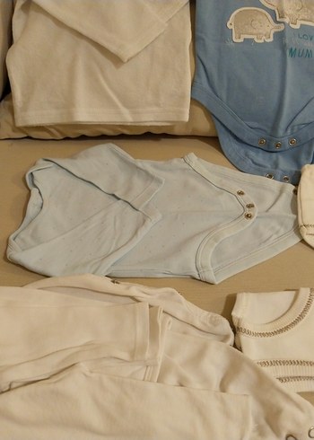 Bebek Erkek Hastane Kıyafeti Pamuklu Kısa Kollu - Görsel 5