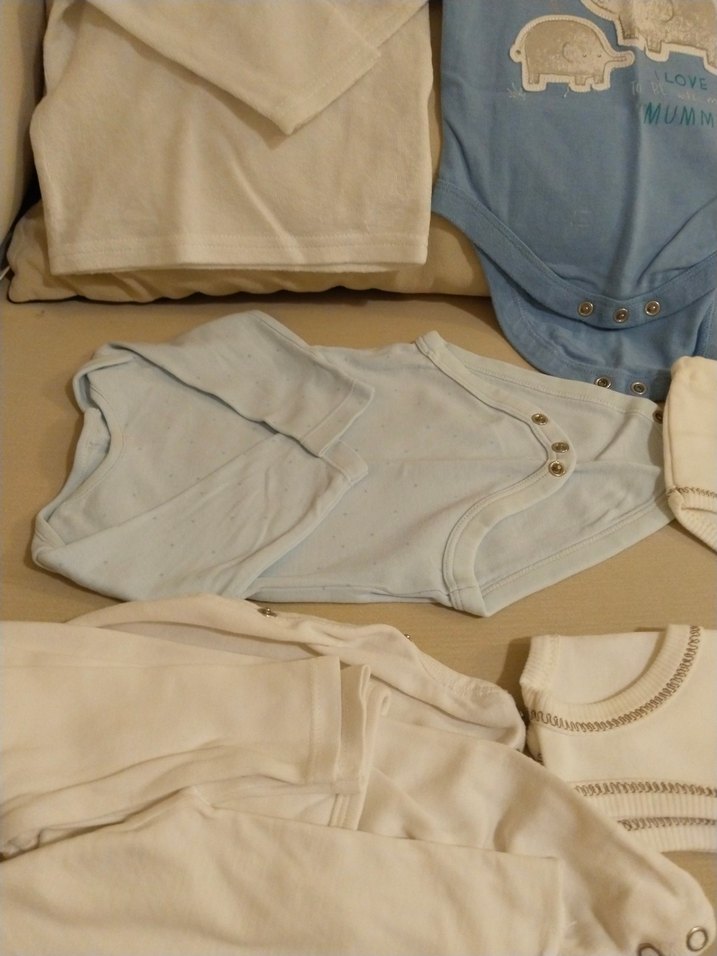 Bebek Erkek Hastane Kıyafeti Pamuklu Kısa Kollu - Görsel 5